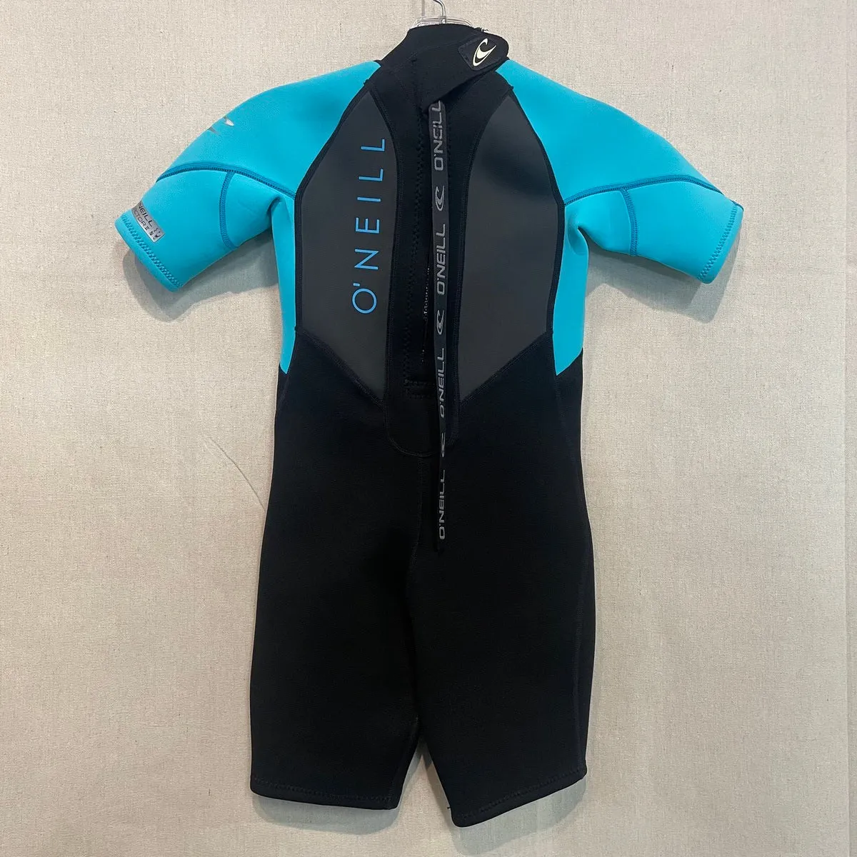 2/2 Youth O'Neill REACTOR-2 Back zip Spring Suit BLK/LTAqua