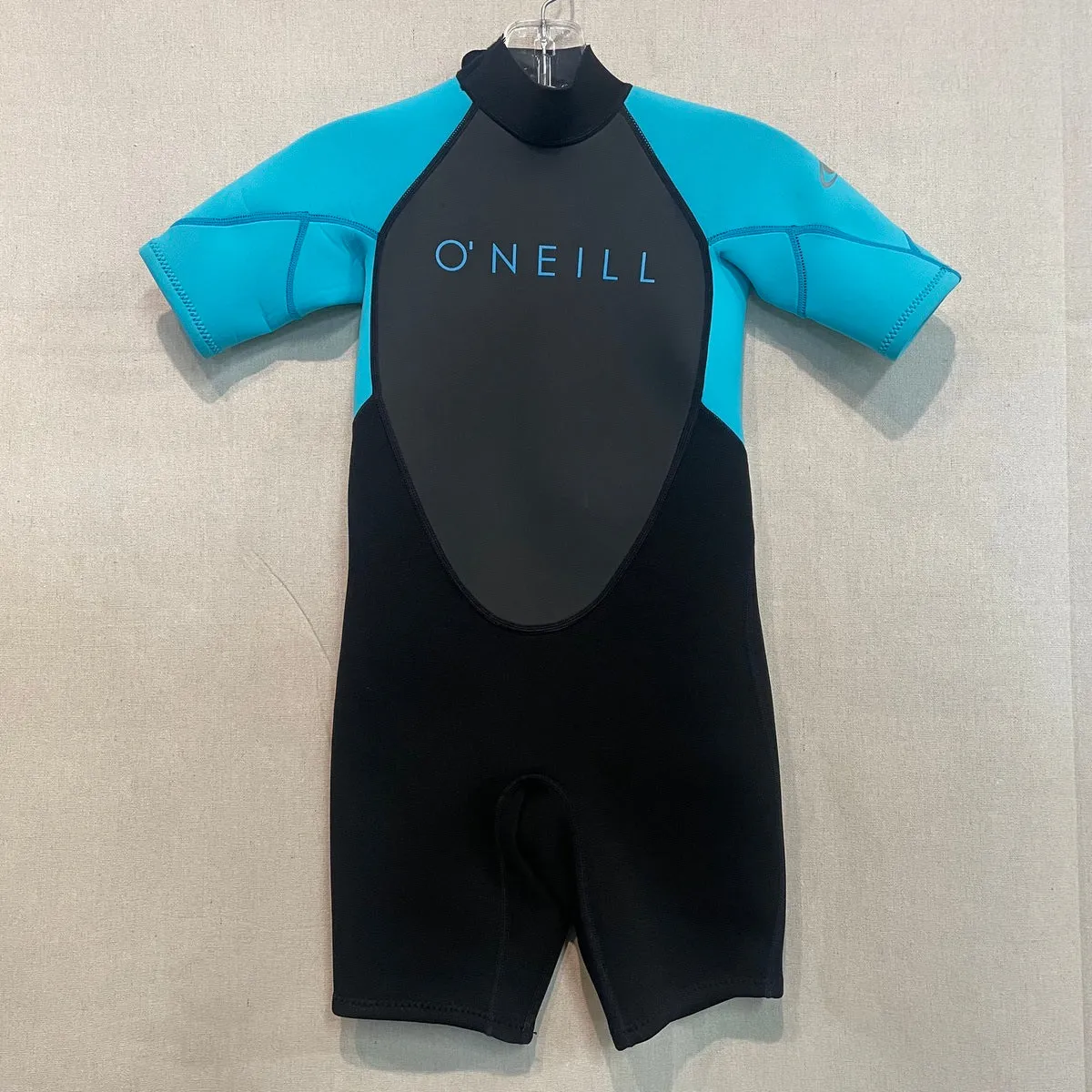 2/2 Youth O'Neill REACTOR-2 Back zip Spring Suit BLK/LTAqua