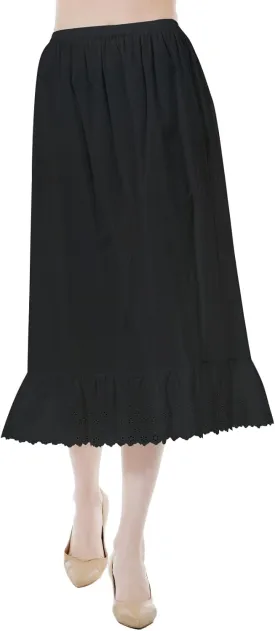 BEAUTELICATE Half Slip Skirt Extender 100% Cotton Vintage Underskirt with Lace Embroidery BEAUTELICATE Half Slip Skirt Extender 100% Cotton Vintage Underskirt with Lace Embroidery