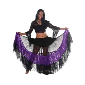 Belly Dance Lace & Sheer 25 Yard Skirt | LACE OF BELEZA