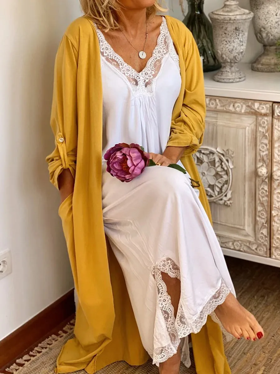 Casual Thin Cardigan Long Shirt