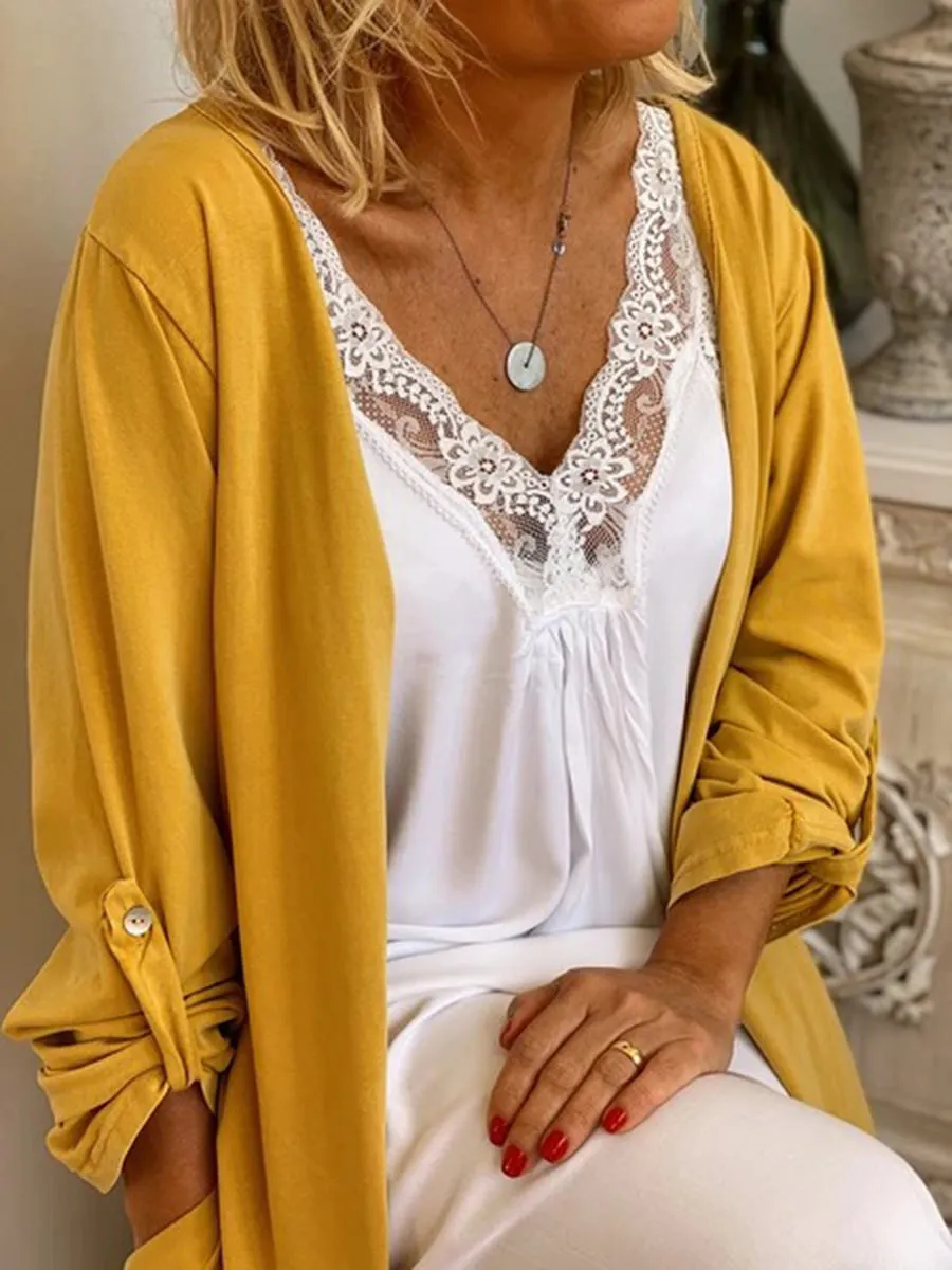 Casual Thin Cardigan Long Shirt