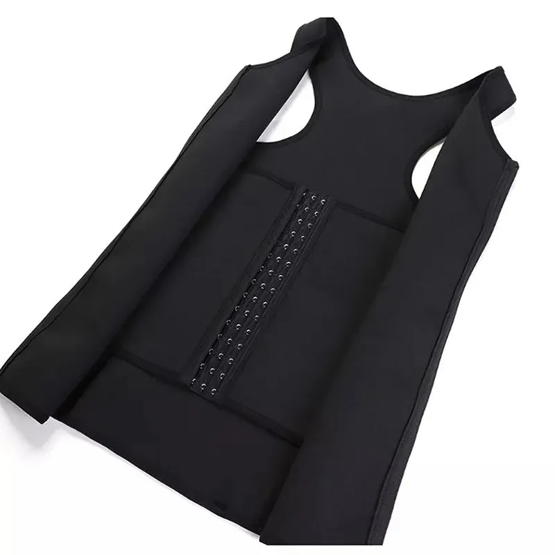 Compression Body Sculpting Shaper Corset Vest with Hook and Zipper for Men