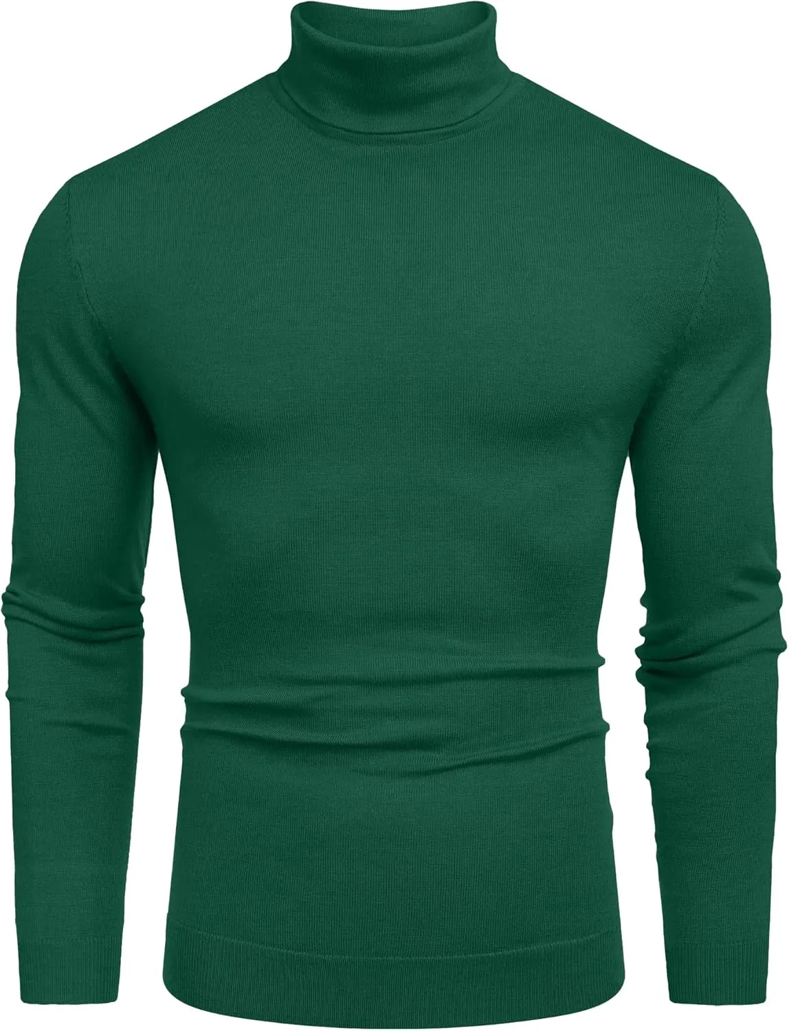 COOFANDY Men's Slim Fit Turtleneck Sweater Casual Basic Knitted Long Sleeve Pullover Sweater