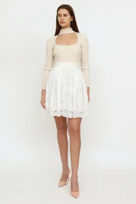 Cream Lace Skirt
