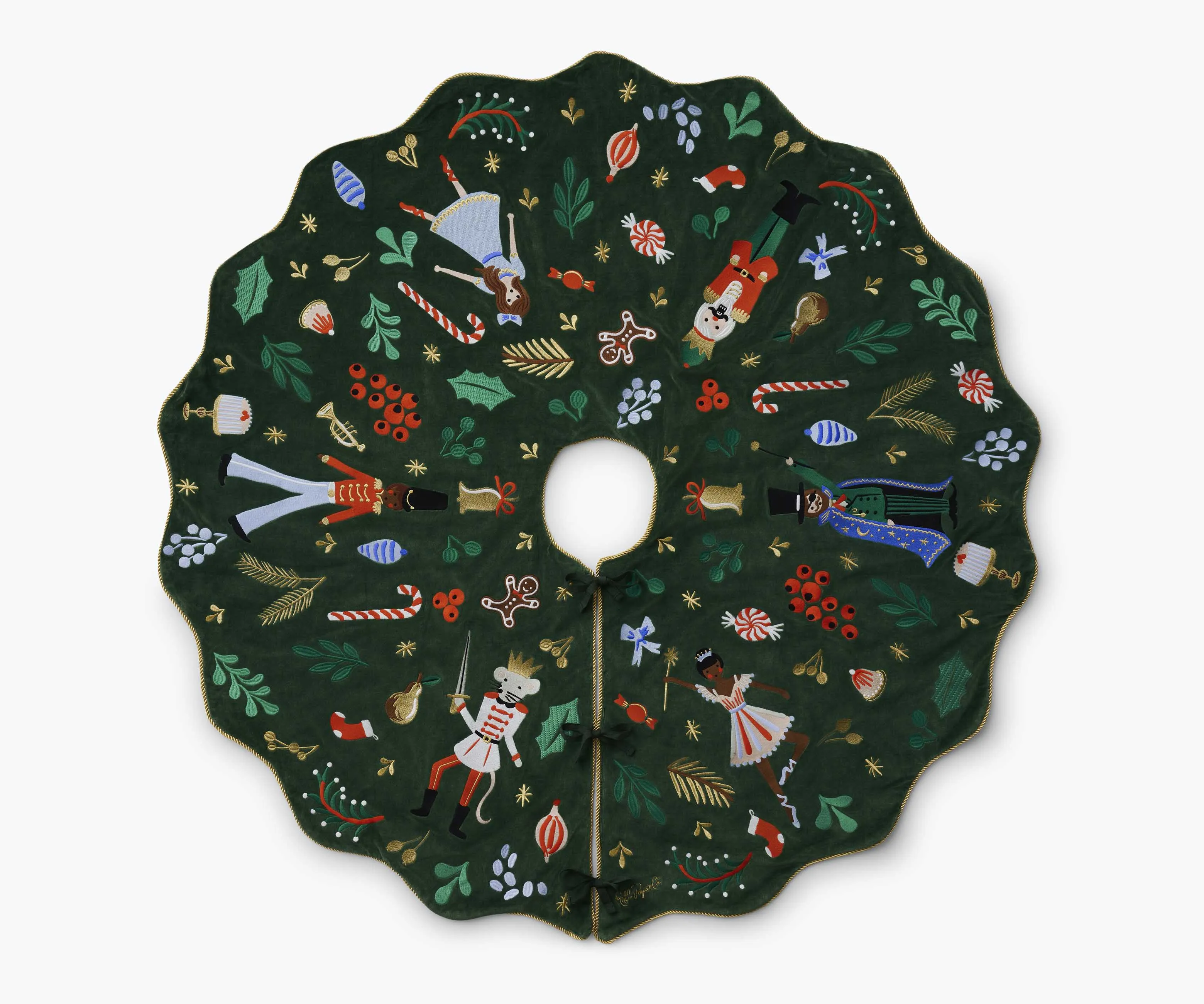 Embroidered Tree Skirt - Nutcracker
