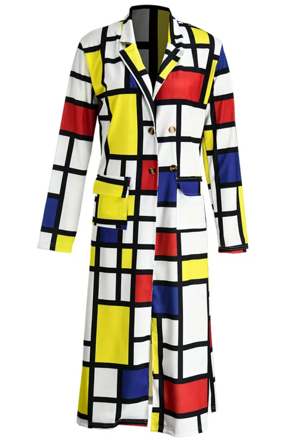 Fashionkova - Black Purple Street Print Outerwear