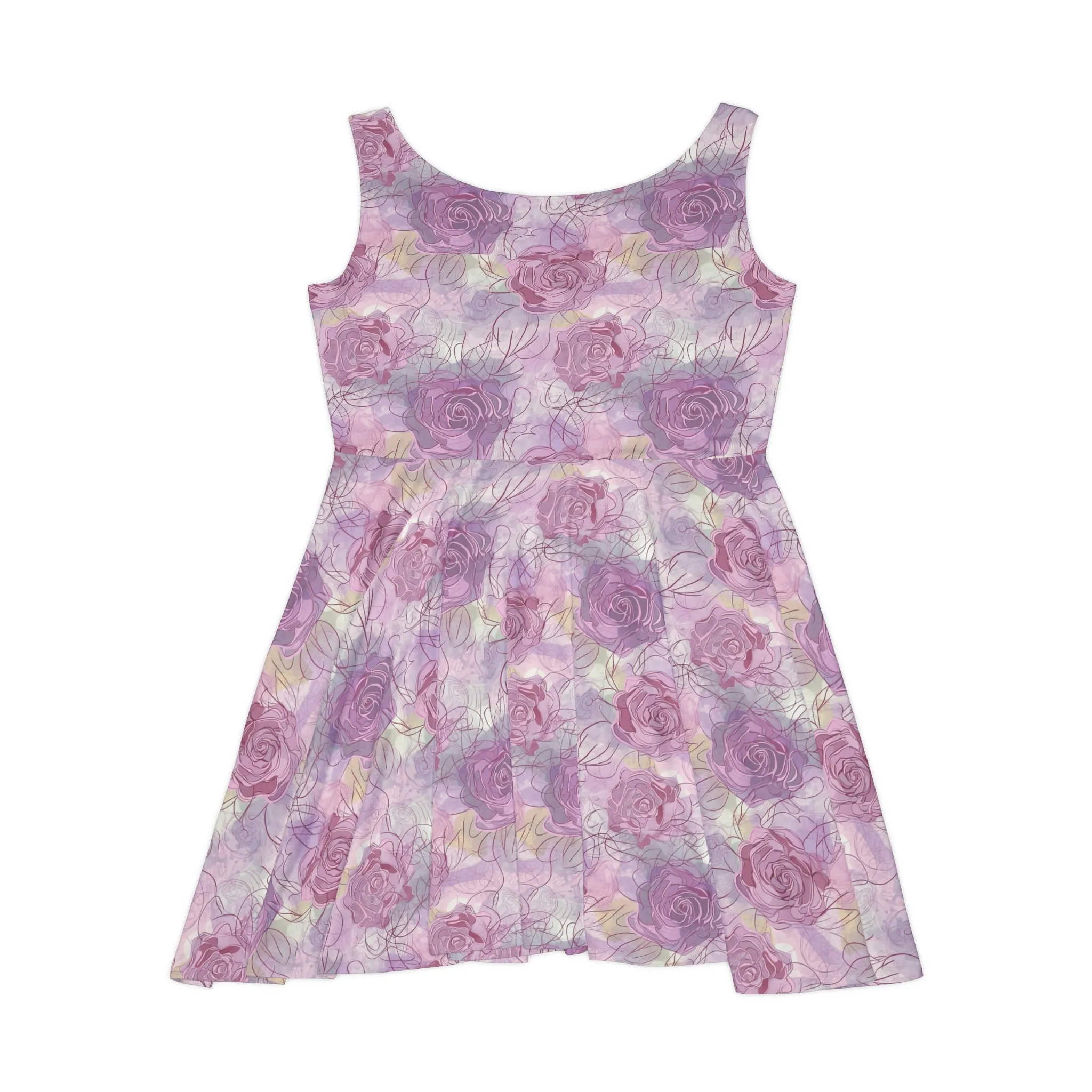 Floral Pattern Women's Skater Dress #6