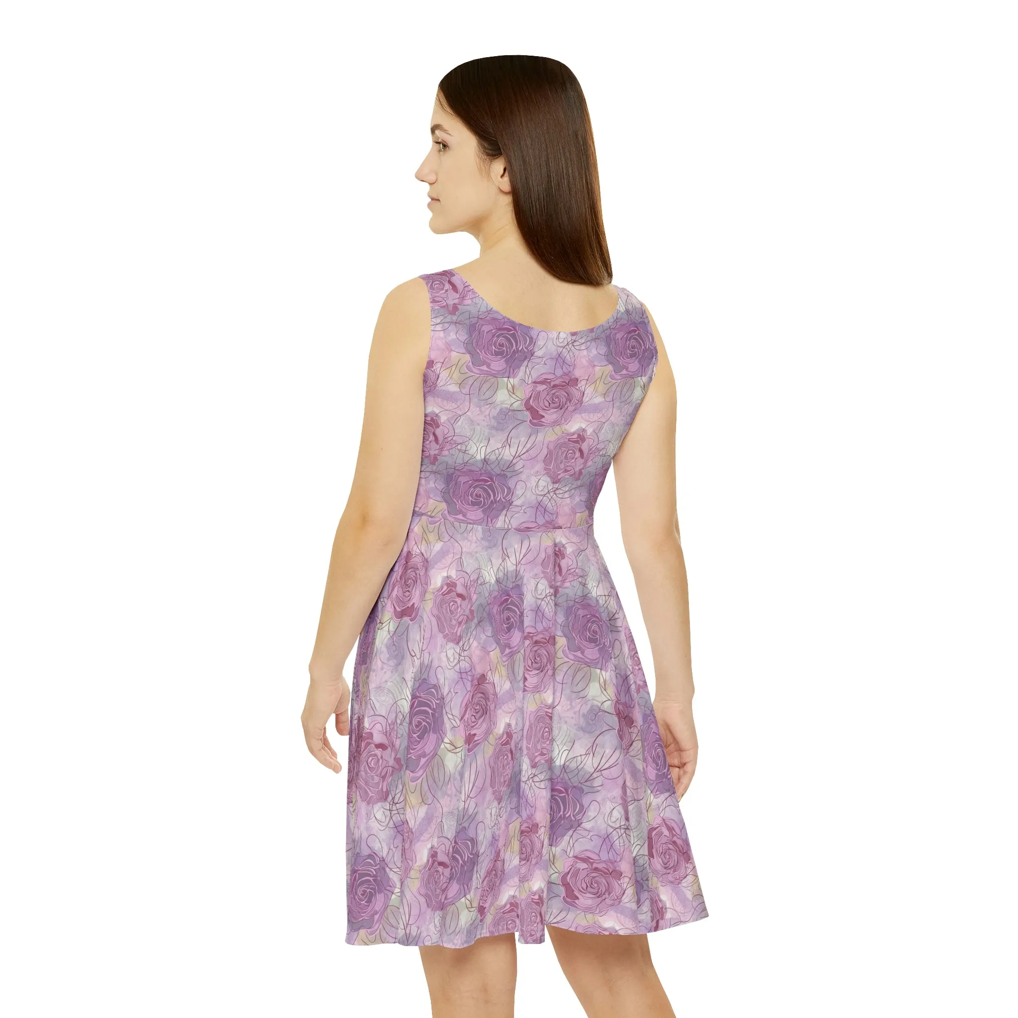 Floral Pattern Women's Skater Dress #6
