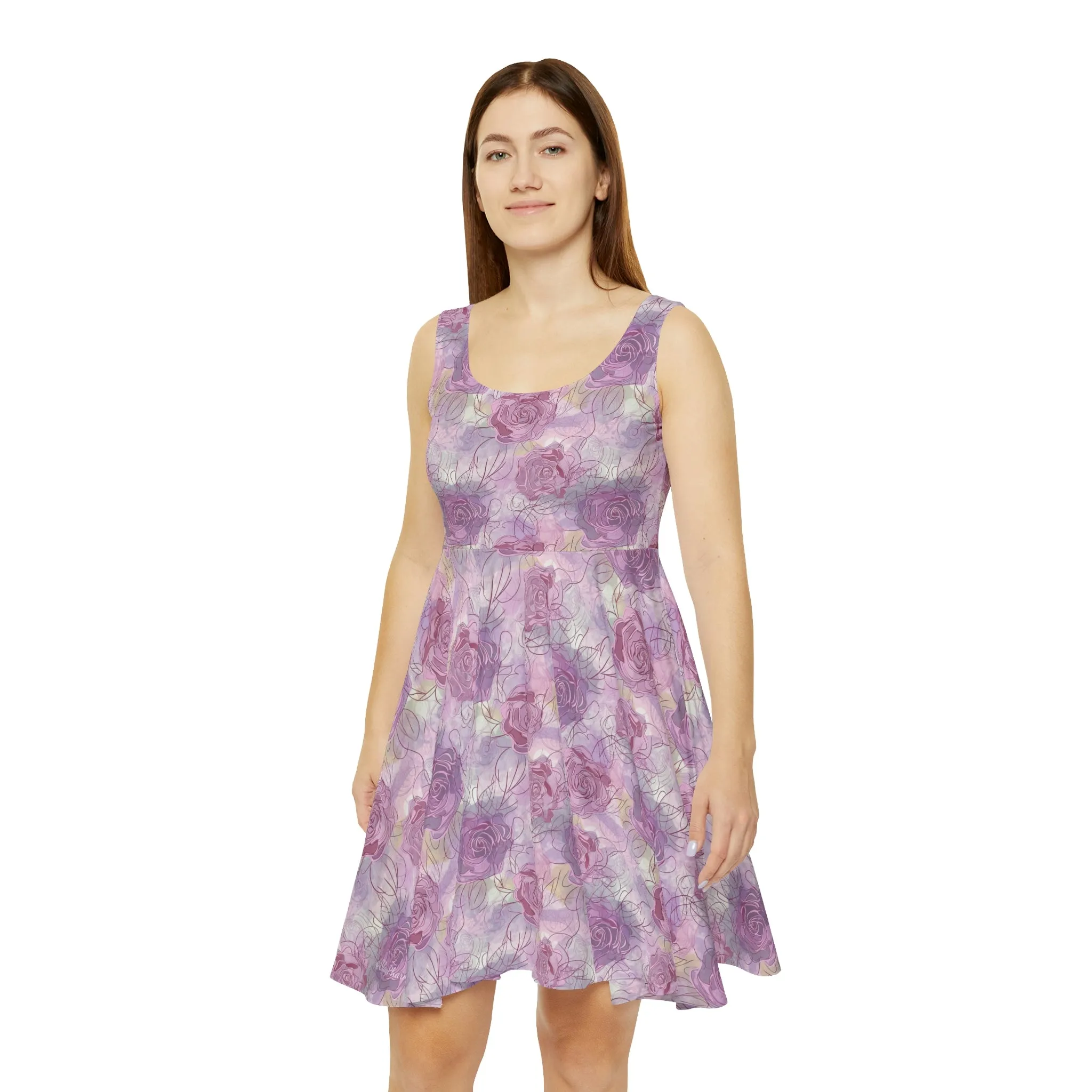 Floral Pattern Women's Skater Dress #6