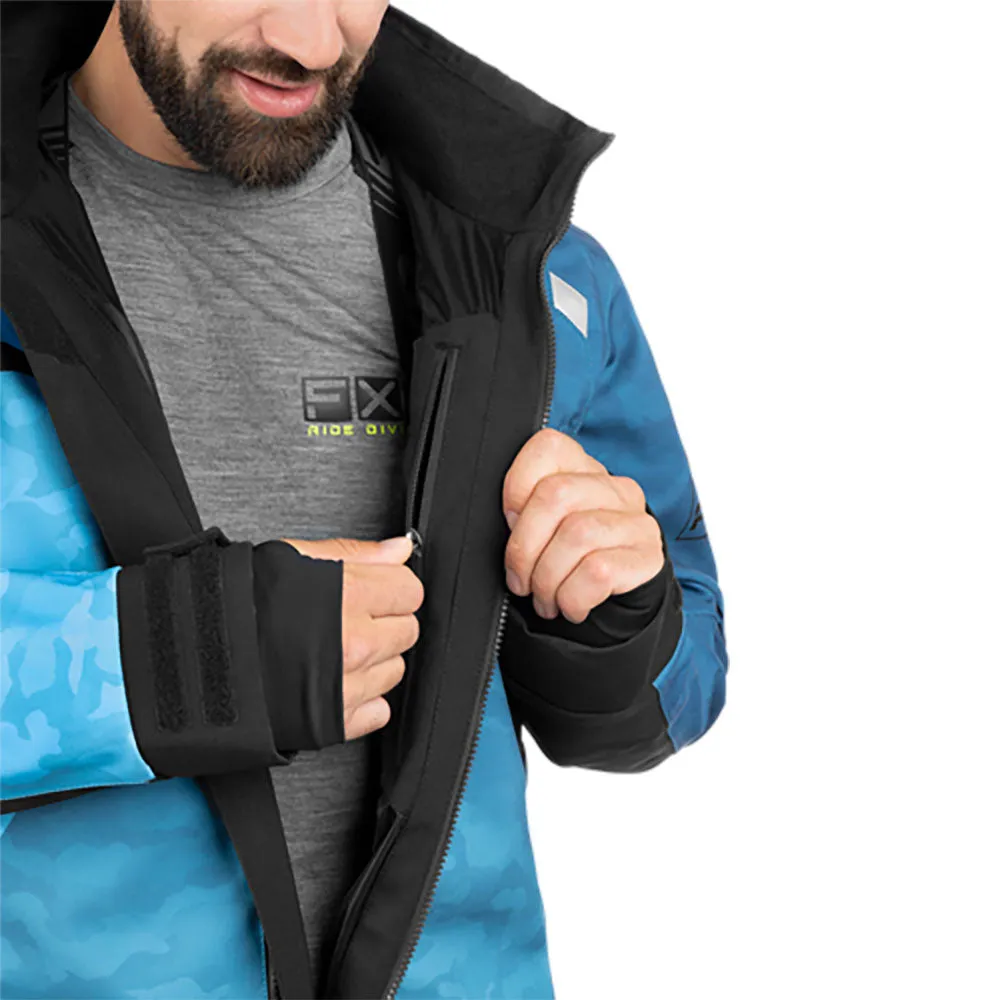 FXR FLO - F.A.S.T. Snowmobile Monosuit Glacier Camo Blue