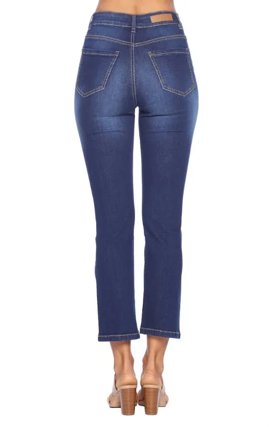 High-Rise Ankle Jeans