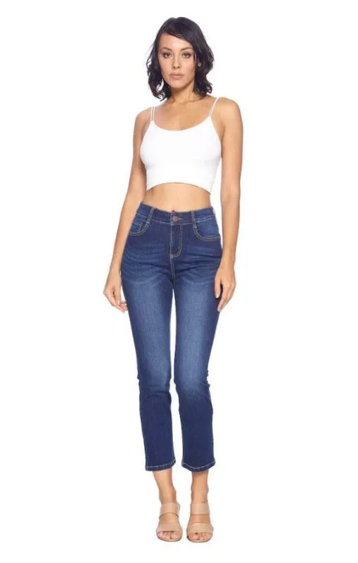 High-Rise Ankle Jeans