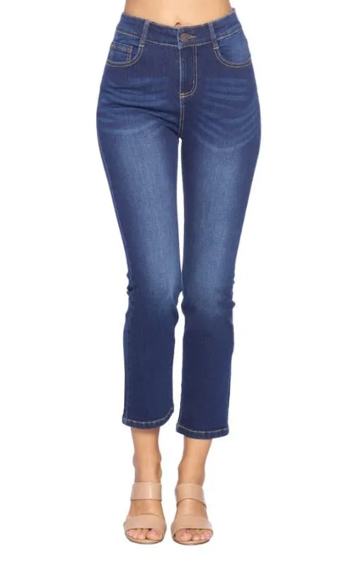 High-Rise Ankle Jeans