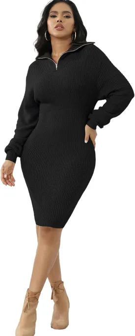 IyMoo Women's 2025 V Neck Ribbed Long Sleeve Bodycon Pullover Cute Mini Sweater Dress