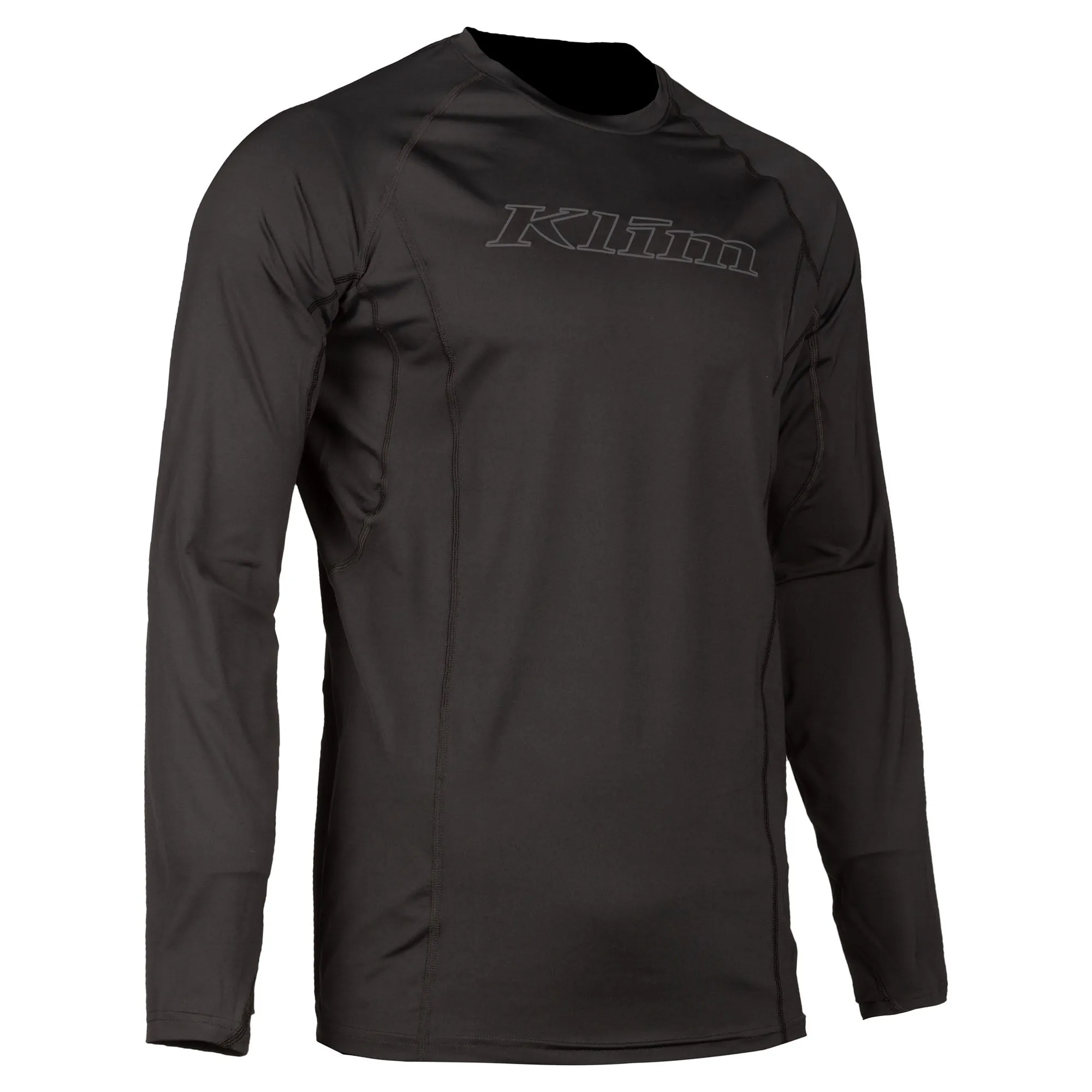 Klim  Mens Aggressor Shirt 1.0 Base Layer Moisture Wicking Athletic Fit Black