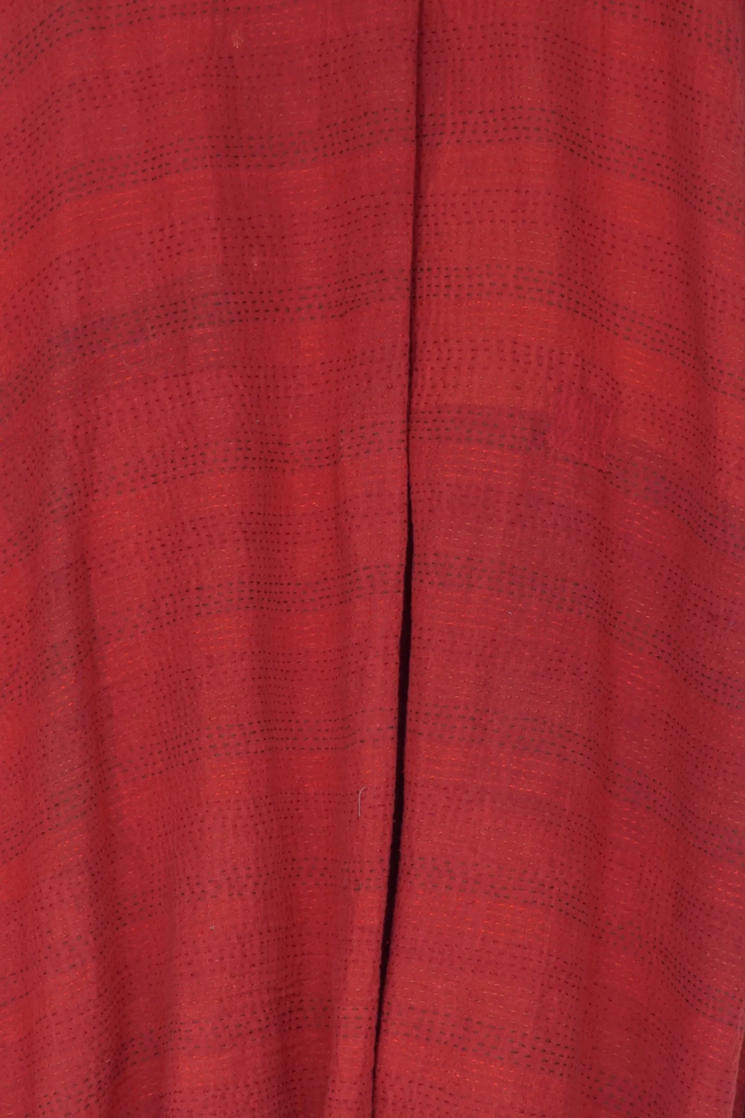 LANDSCAPE FRAYED PATCH KANTHA SHIRT DRESS - lf2426-red -