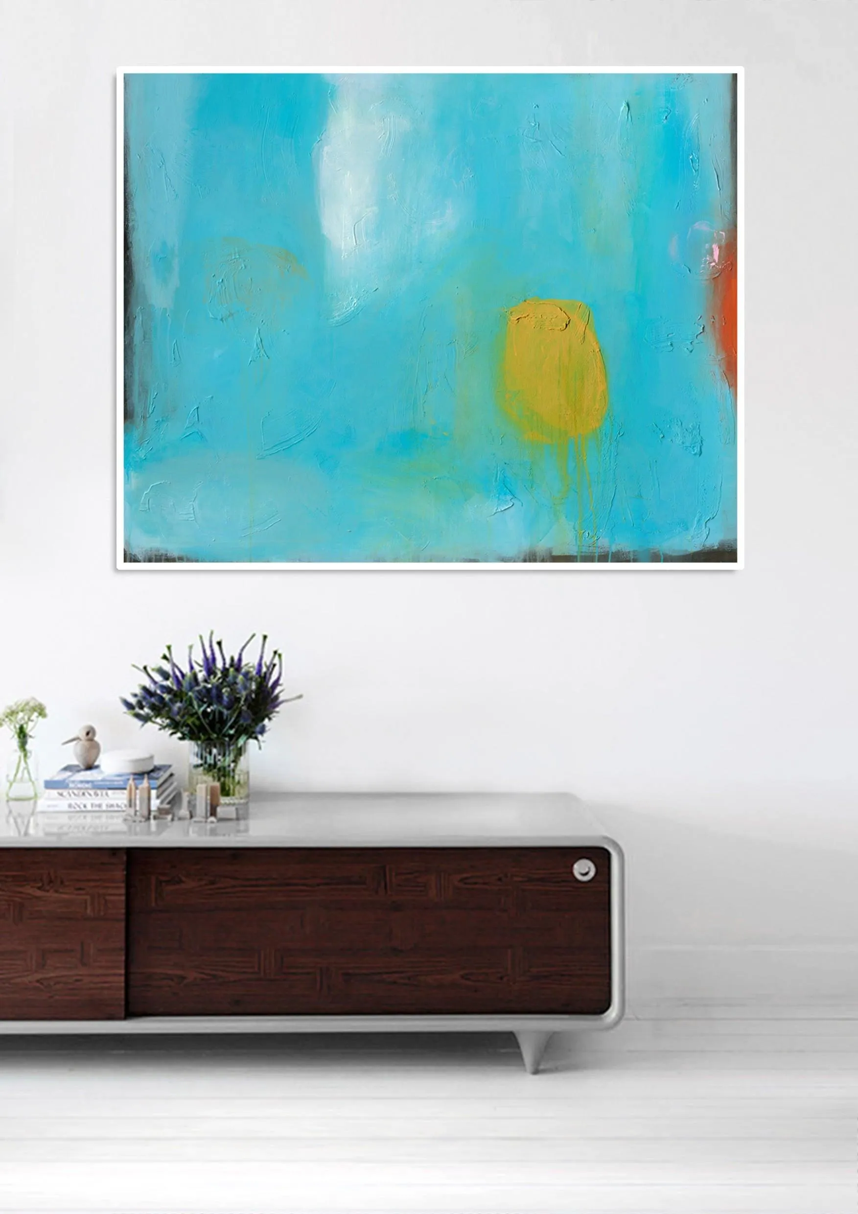 Large wall art, extra large print, Blue Acrylic canvas art Giclee of Original Wall Art, abstract wall art, large abstract art, CamiloMattis
