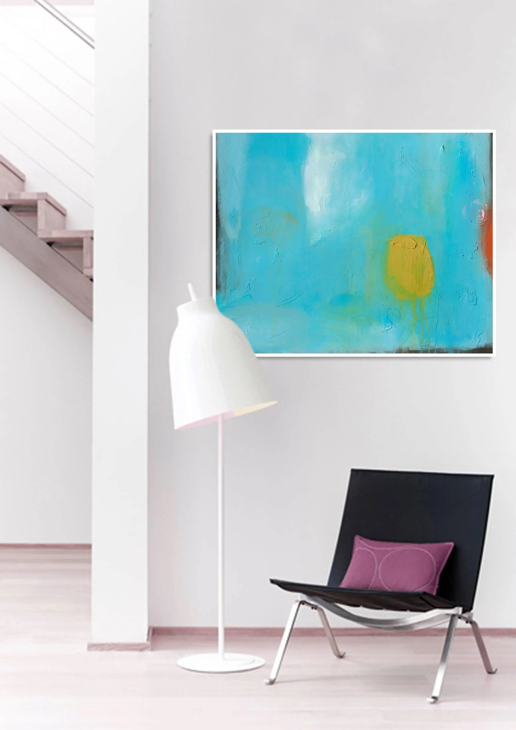 Large wall art, extra large print, Blue Acrylic canvas art Giclee of Original Wall Art, abstract wall art, large abstract art, CamiloMattis