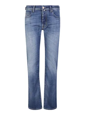 Light blue straight leg jeans
