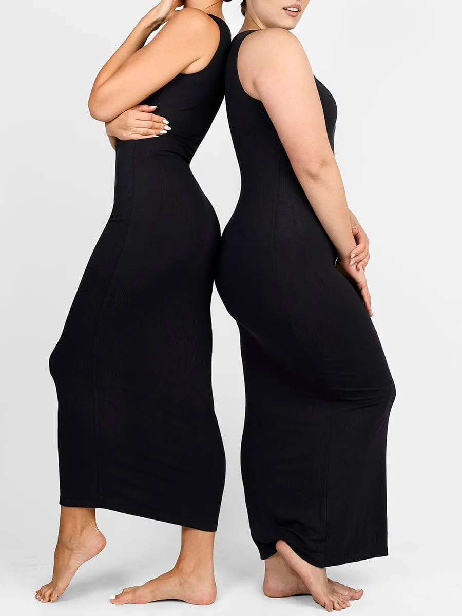 Light Crew Collar Shaping Long Skirt