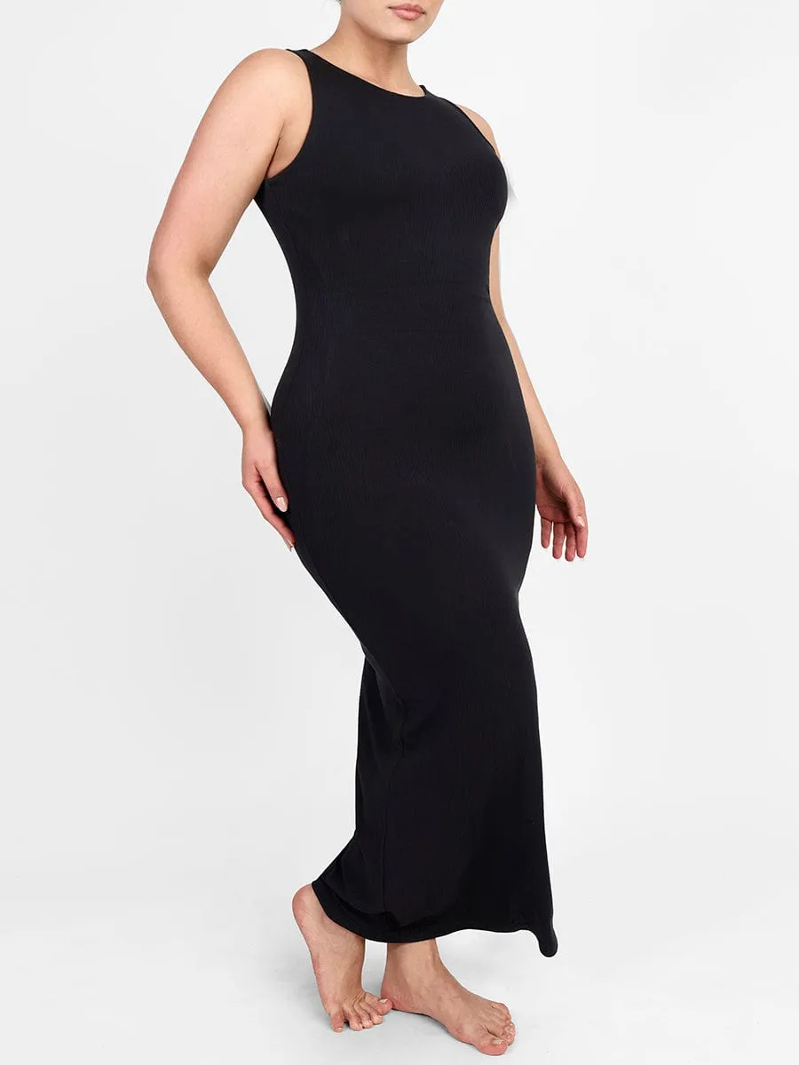 Light Crew Collar Shaping Long Skirt