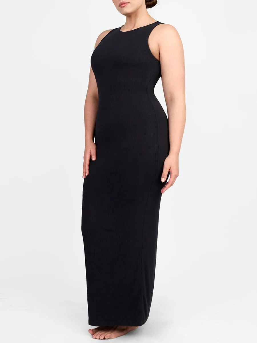 Light Crew Collar Shaping Long Skirt