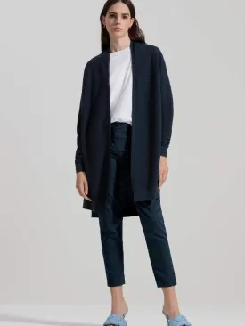 Luisa Cerano S Long Ribbed Cardigan Teal Blue 448369/5878