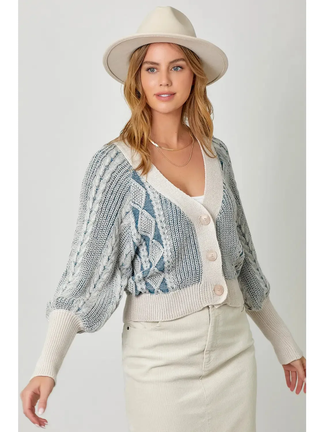 Mixed Weaving Cardigan