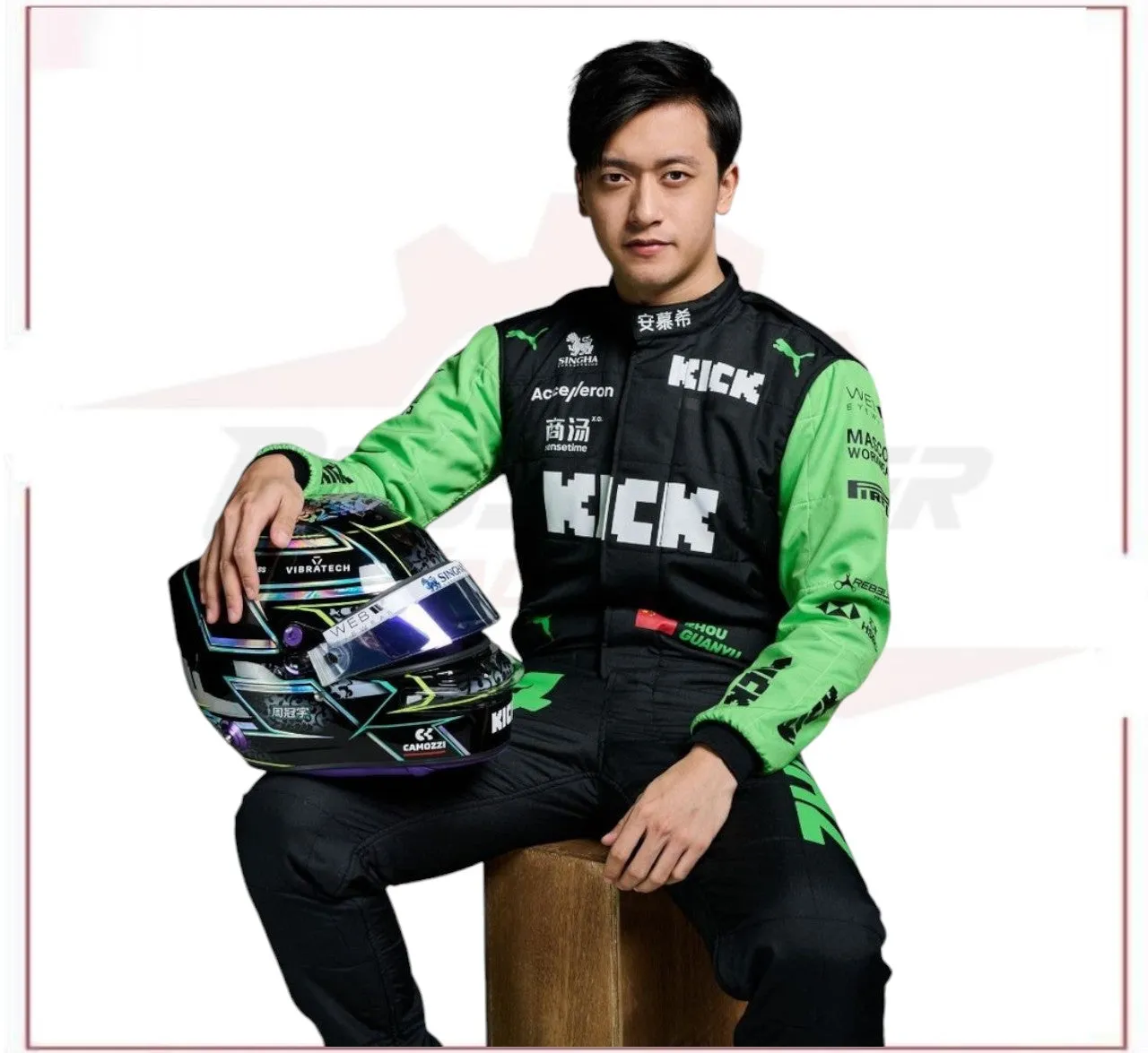 New 2024 Zhou Guanyu Kick Sauber F1 Team Race Suit