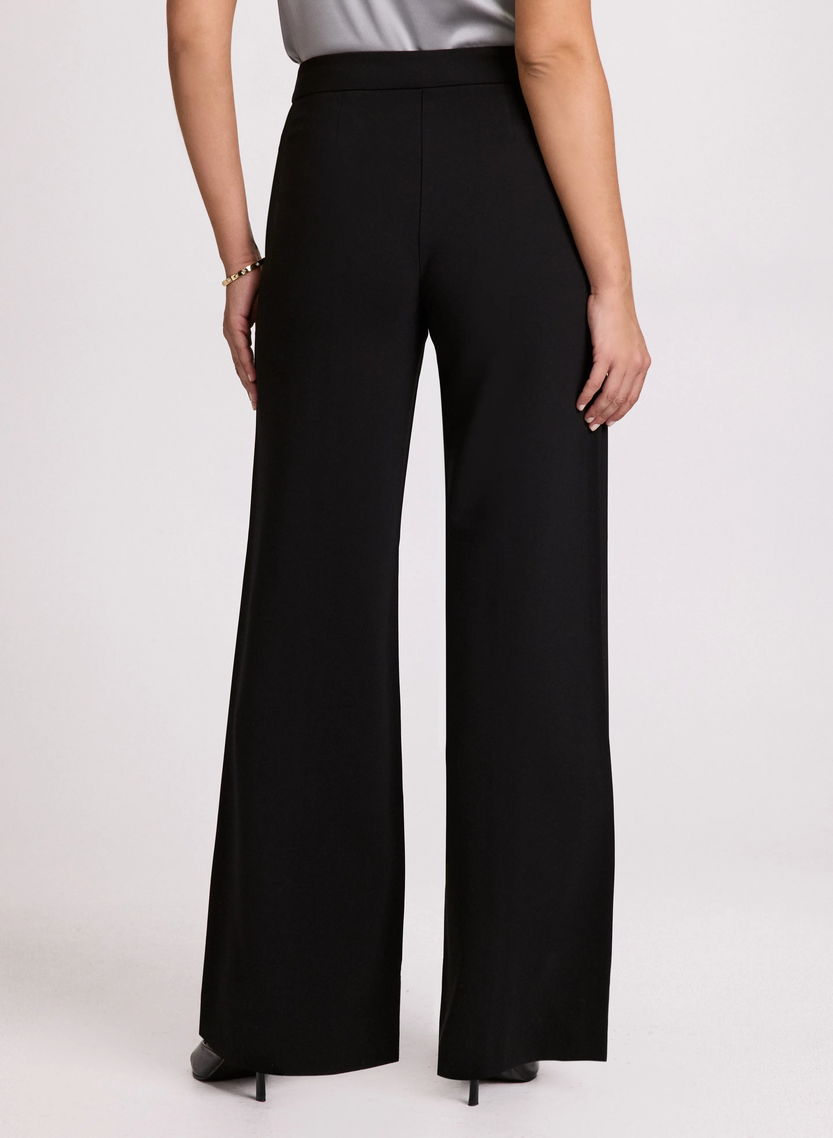 Olivia Wide-Leg Button Detail Pants - Regular