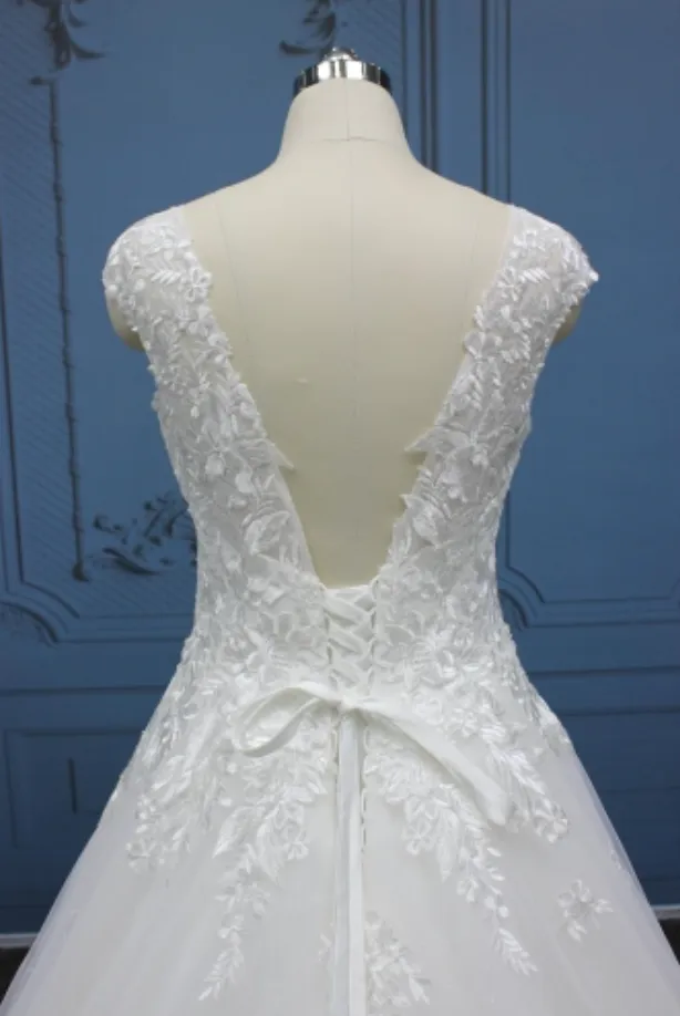 Plus Size Flower Bridal Gown