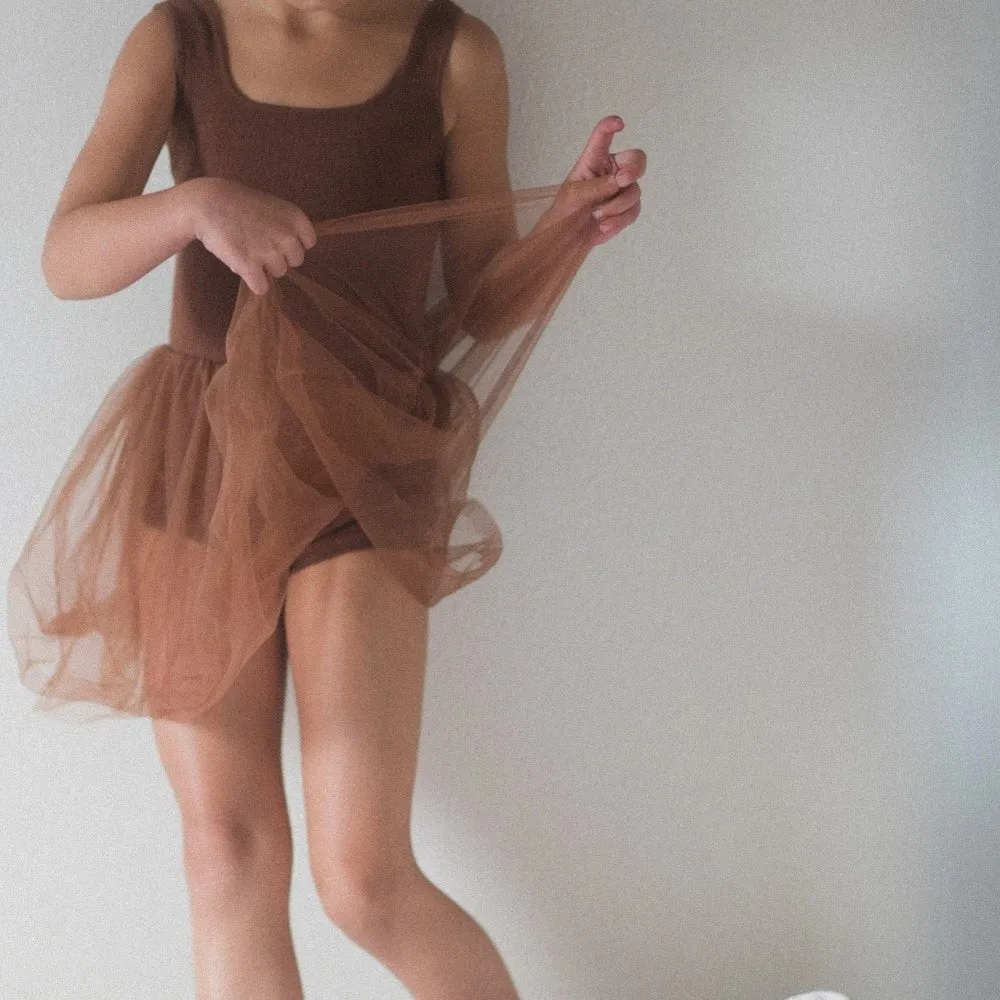 RAISED BY WATER - Knit Ballet Tutu | Chocolate