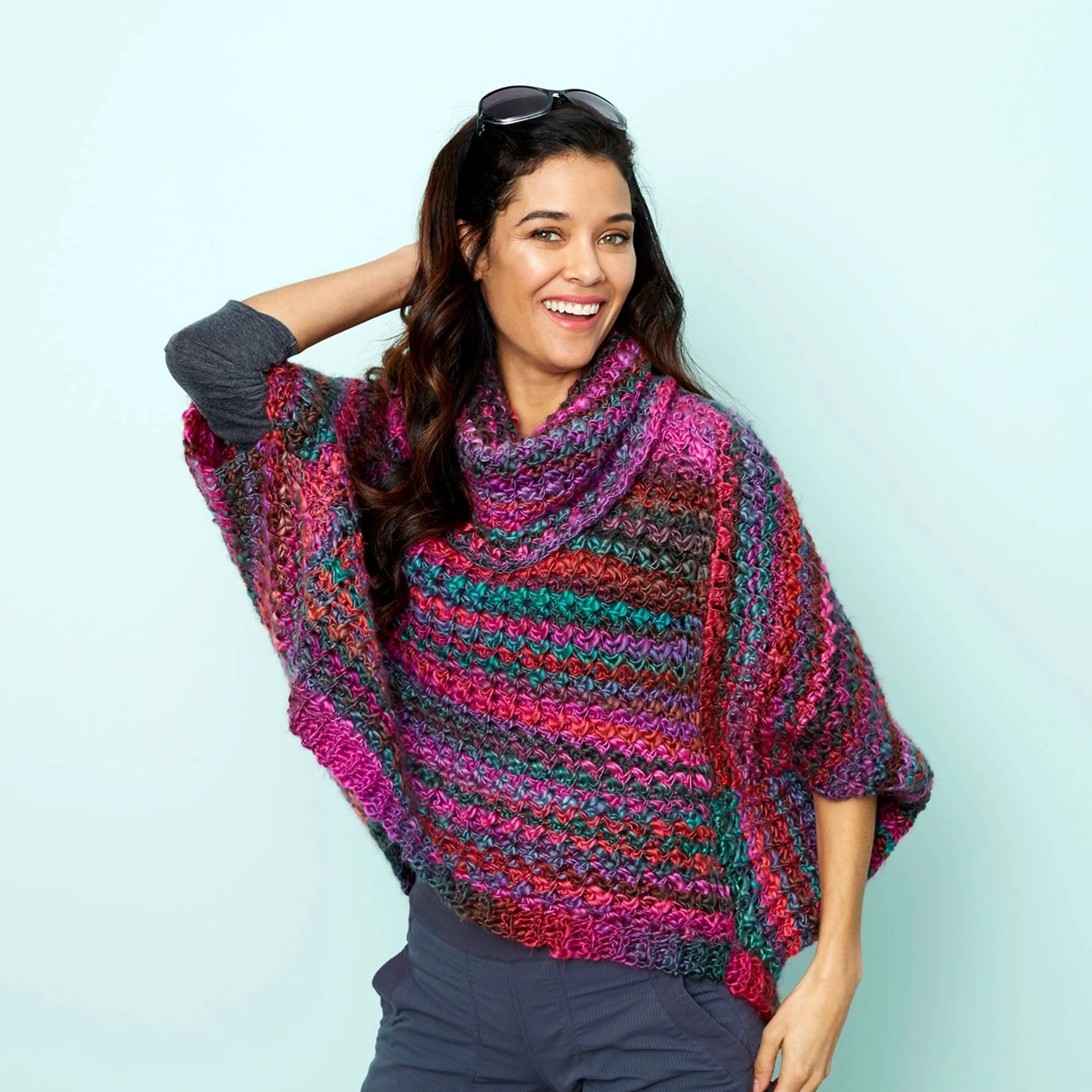 Red Heart Crochet Origami Swing Sweater
