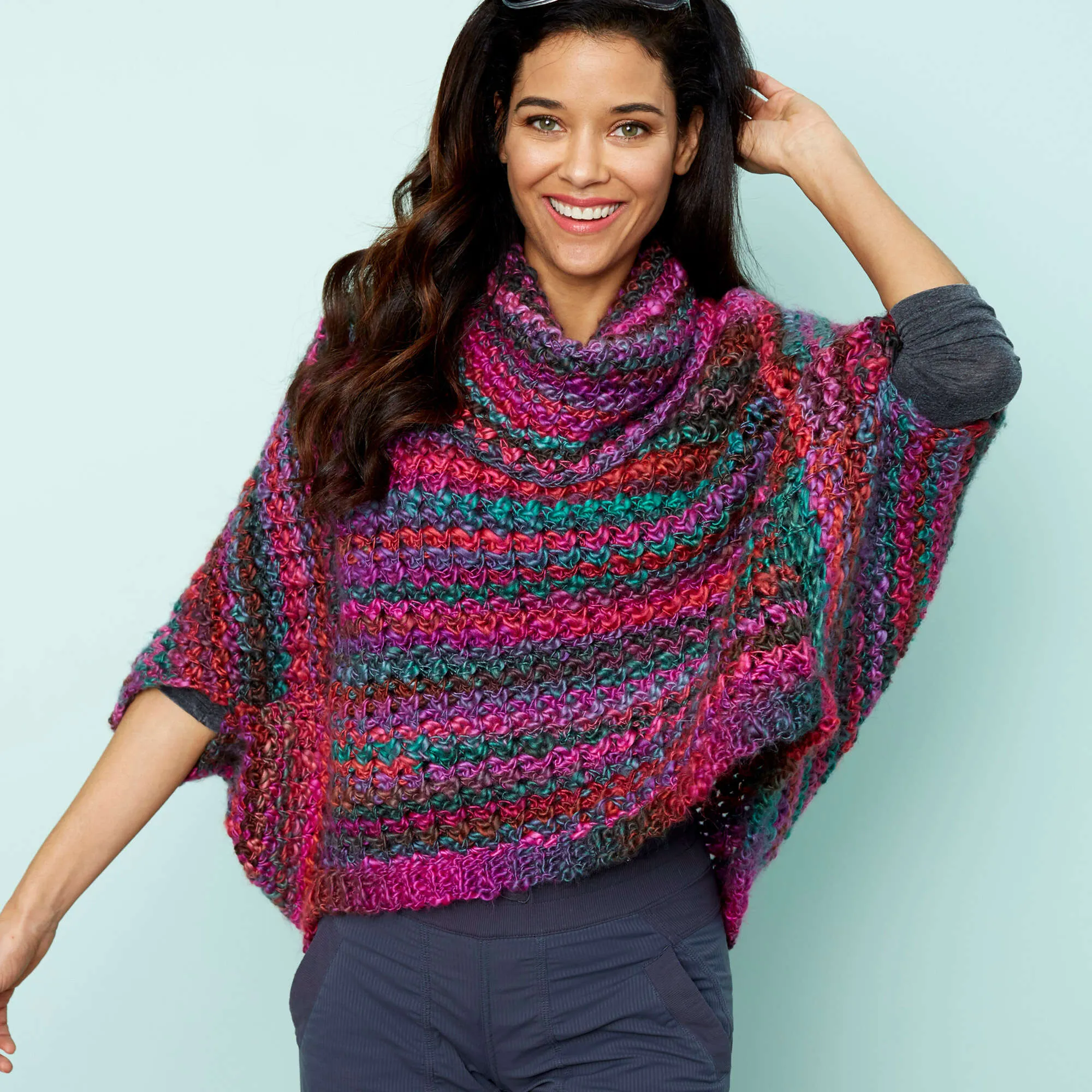 Red Heart Crochet Origami Swing Sweater