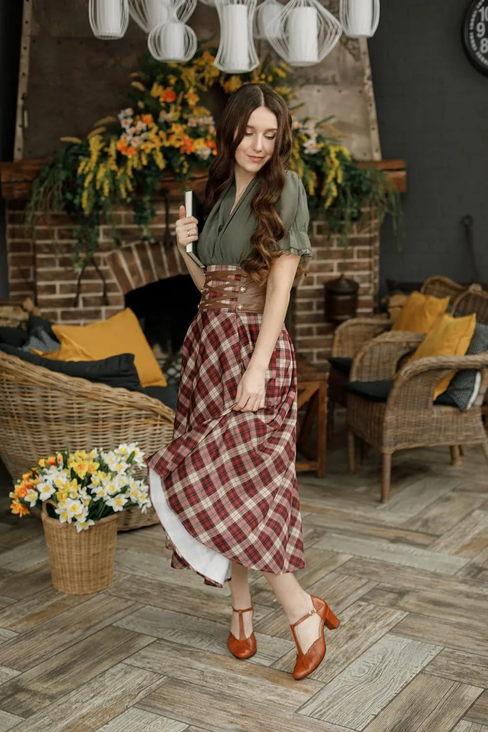 Scarlet Darkness Women 2024 Summer Short Sleeve Shirt Dressy Victorian Blouse Lace Up Top