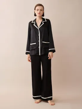 SILKINC White Trim Pajama Set