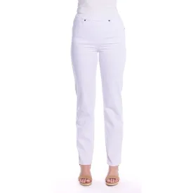 Straight Leg Coloured Jeans by  Café Latte - White