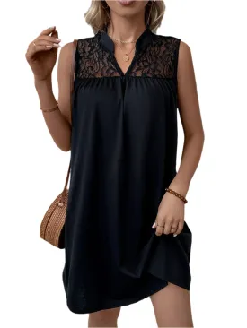 TEEK - Black Lace Top Sleeveless Dress
