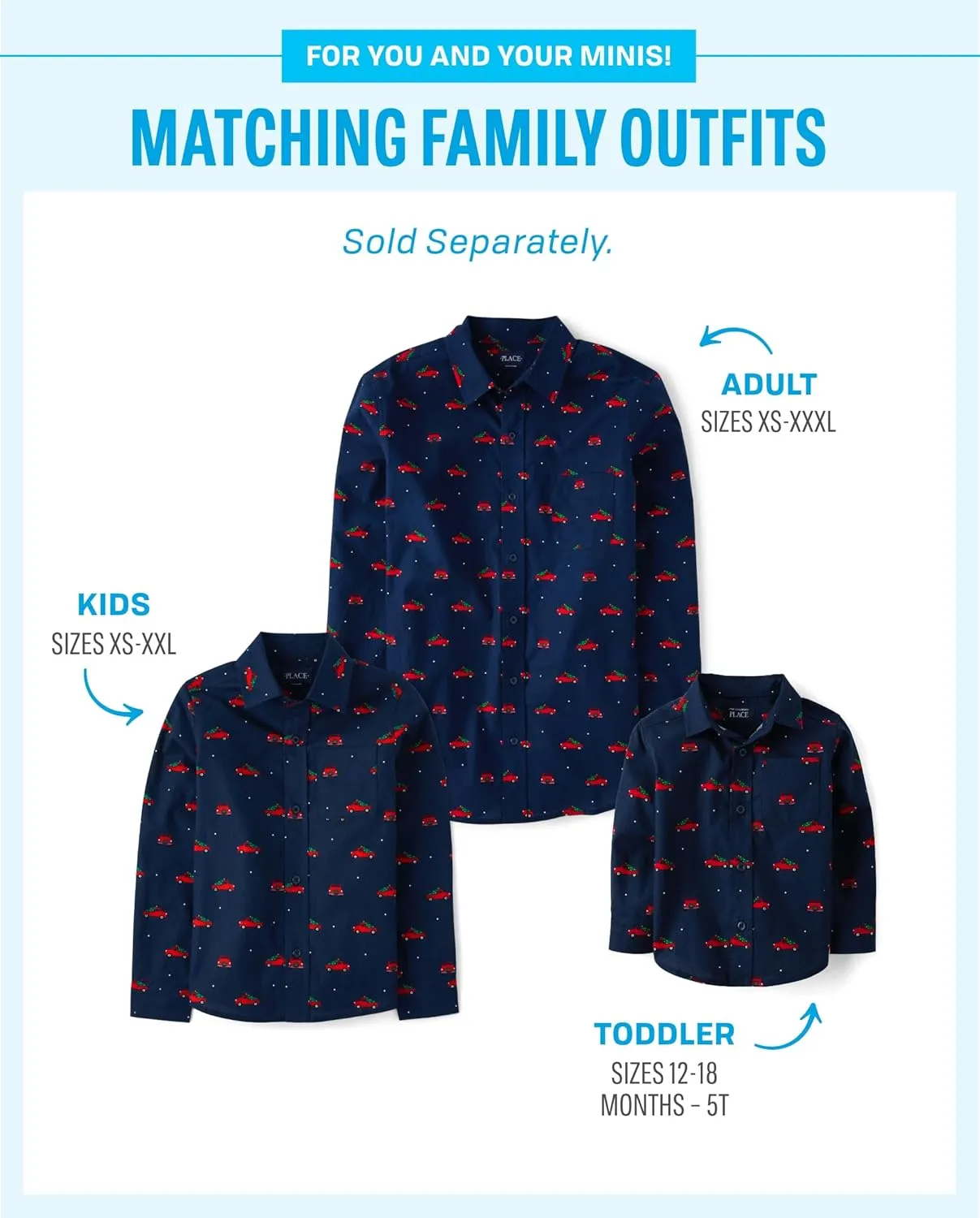 The Children's Place Men's Long Sleeve Button Up Shirt
