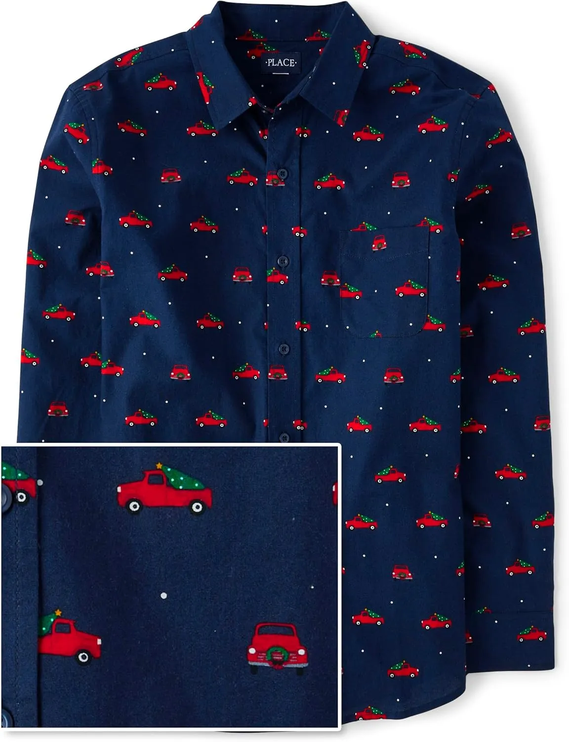 The Children's Place Men's Long Sleeve Button Up Shirt