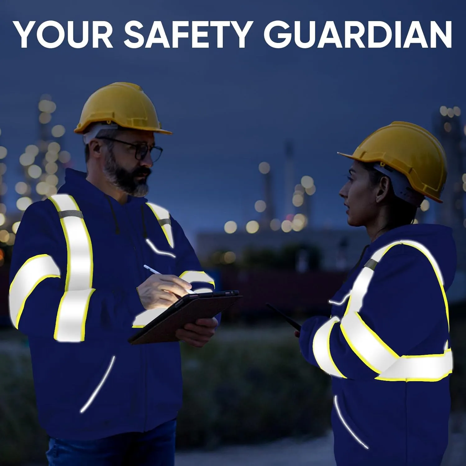 TICONN Safety Hoodie Jacket, High Vis Reflective Safety Fleece Hoodie, PPE Gear for Cold Weather Meet ANSI III