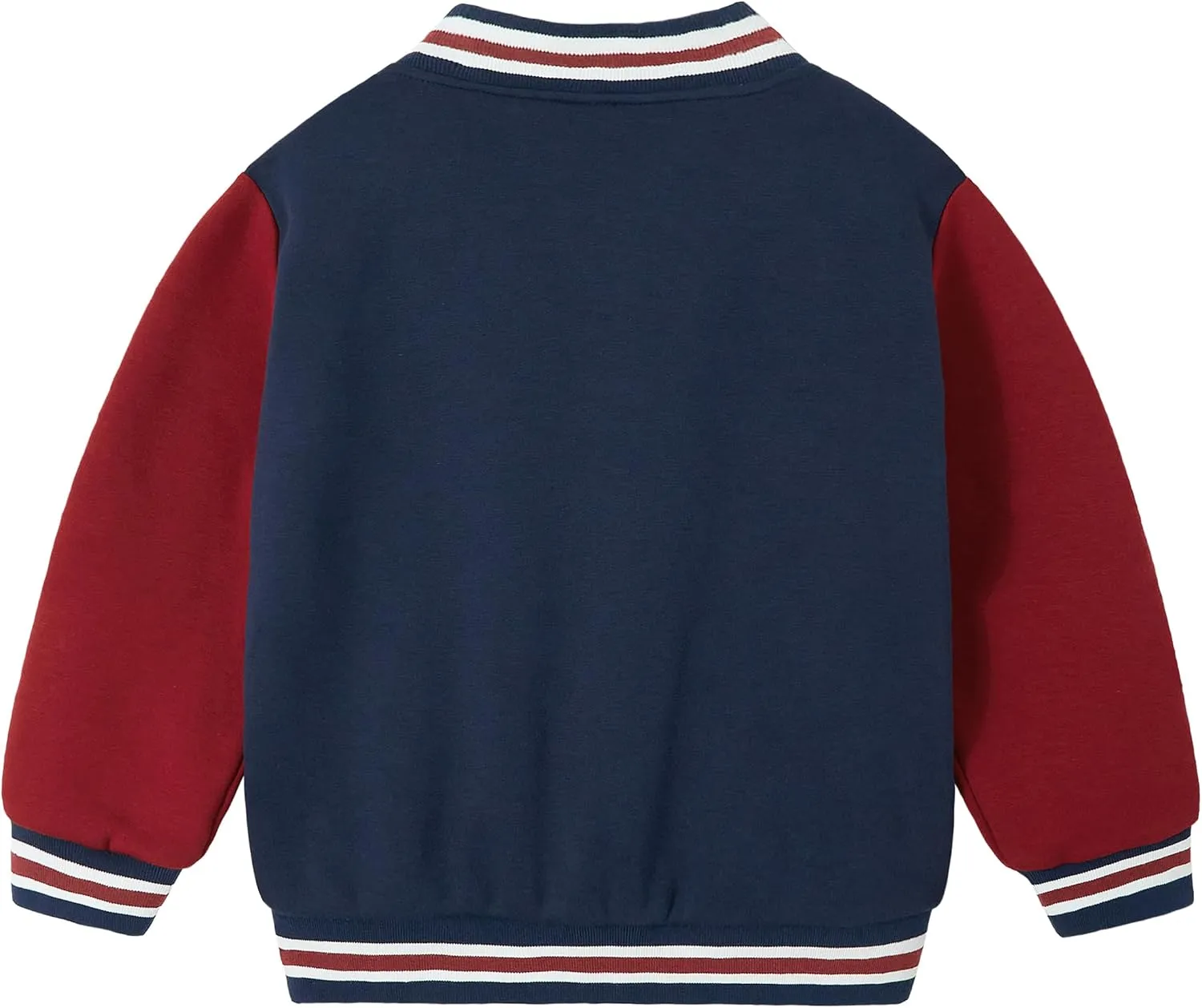 Volunboy Kids Baseball Jacket Varsity Letterman Coat Fall Winter Fleece Bomber Vintage Outerwear