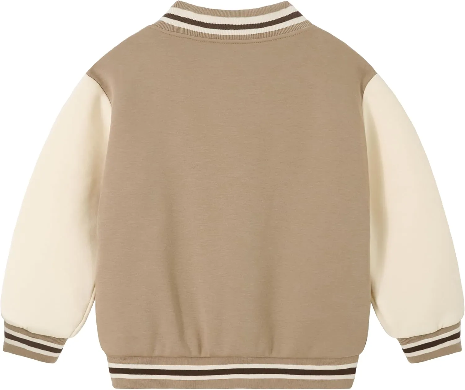 Volunboy Kids Baseball Jacket Varsity Letterman Coat Fall Winter Fleece Bomber Vintage Outerwear