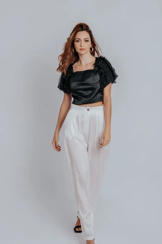 White Safiya Palazzo Pants