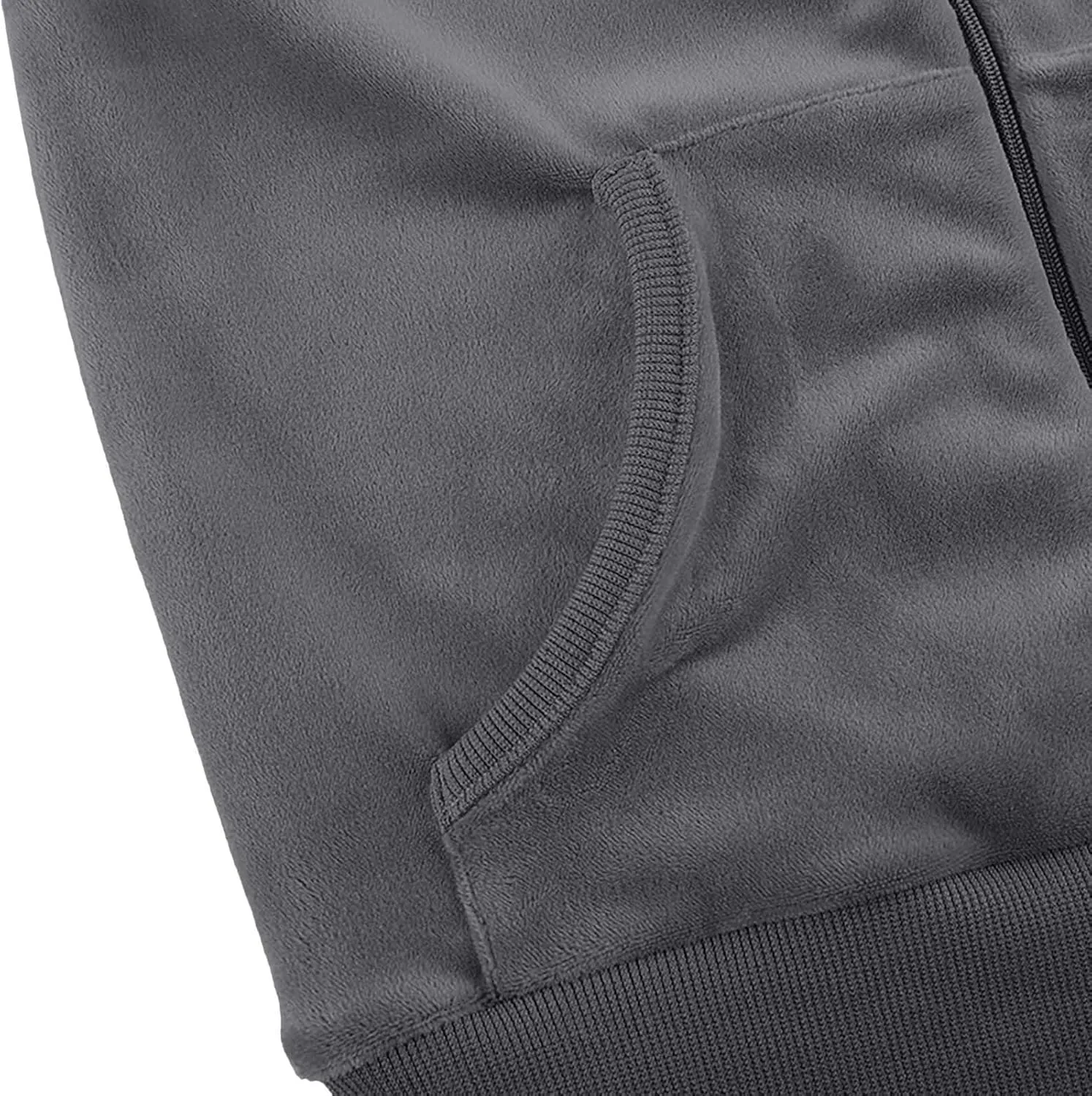 Women Velour Sweat Suits 2 Piece Outfits Tracksuits Long Sleeve Zip Up Hooded Jacket Wide Plus Size Suit