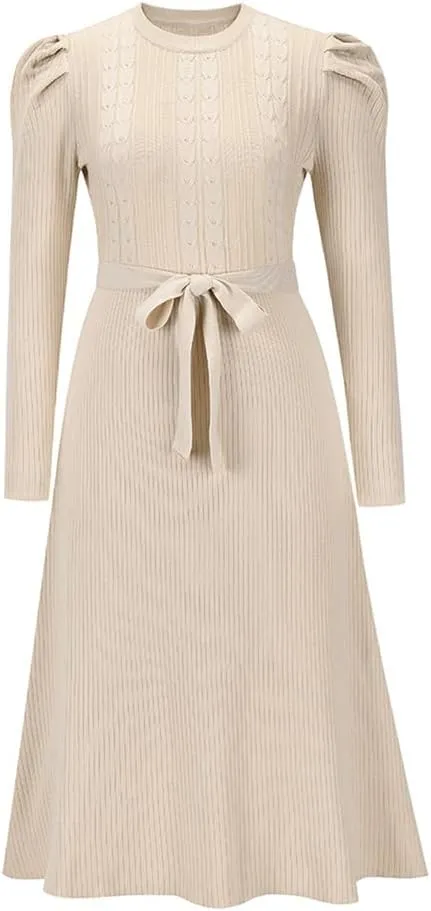 Women's Fall Dresses Long Sleeve Velvet Formal Maxi Dress with Belt Casual Cocktail Wedding Guest Party Long Dress
