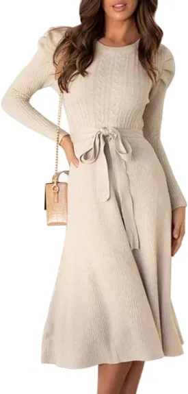 Women's Fall Dresses Long Sleeve Velvet Formal Maxi Dress with Belt Casual Cocktail Wedding Guest Party Long Dress