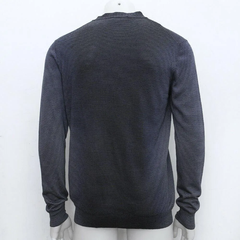 Wool & Silk Blend Striped Cardigan Jumper