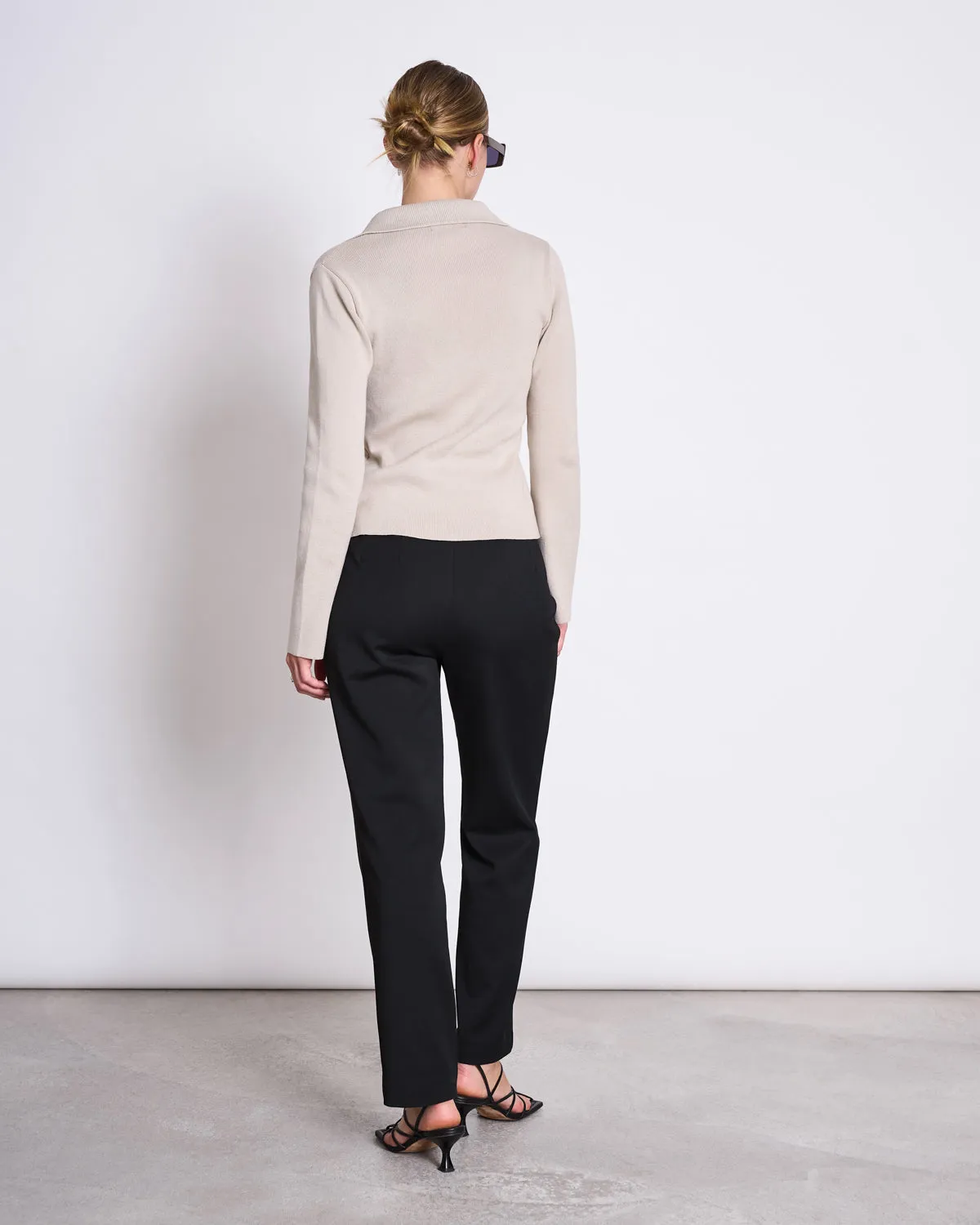 ZIP CARDIGAN TYRIE IVORY GOTS